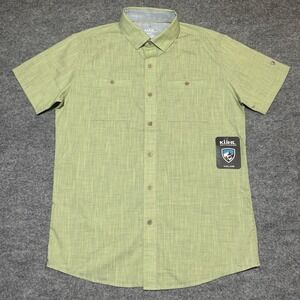 Kuhl Karib Button Up Shirt Men's Size Small Green Short Sleeve Lightweight NWT